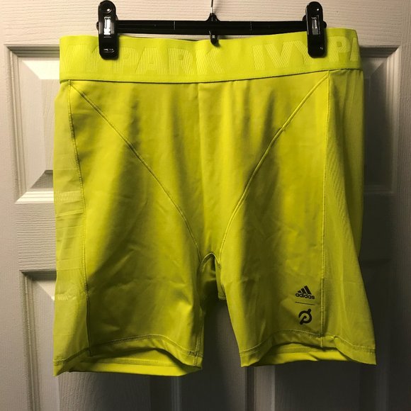 Adidas Women's Ivy Park x Peloton Lime Cycling Shorts PLUS SIZES HG0569 - Picture 1 of 4